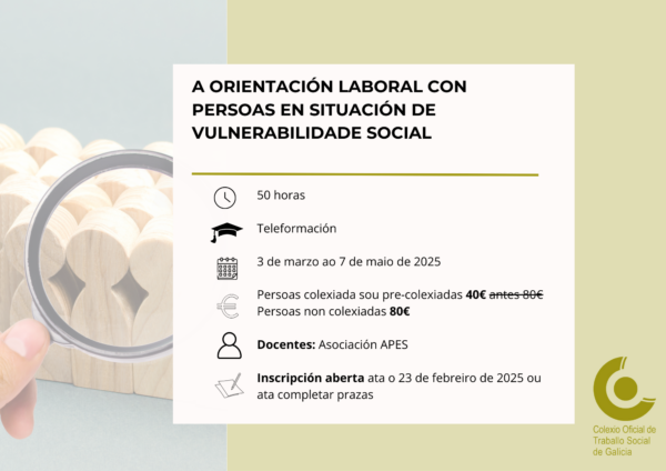 A orientación laboral con persoas en situación de vulnerabilidade social