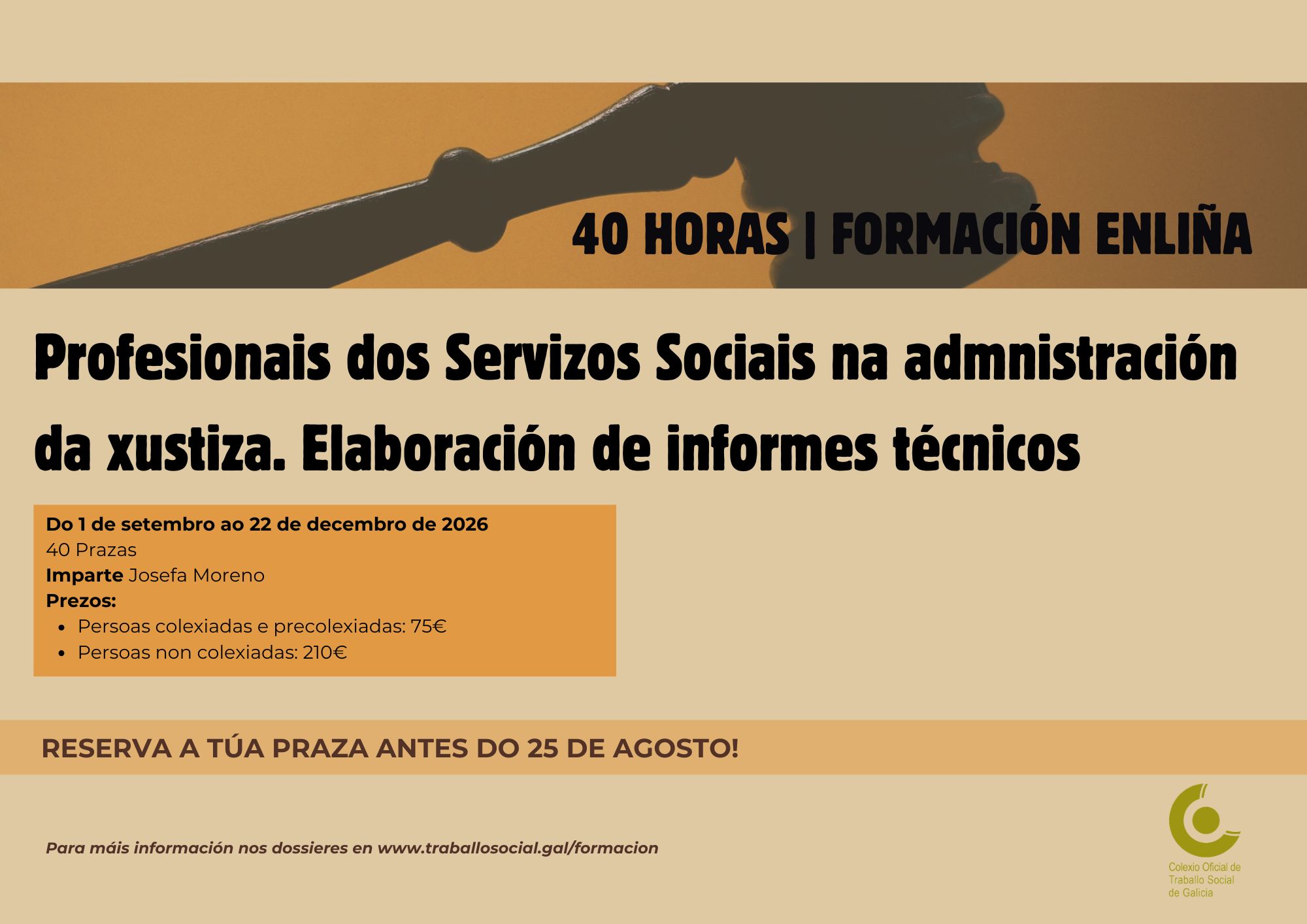 Profesionais dos Servizos Sociais na admnistración da xustiza. Elaboración de informes técnicos