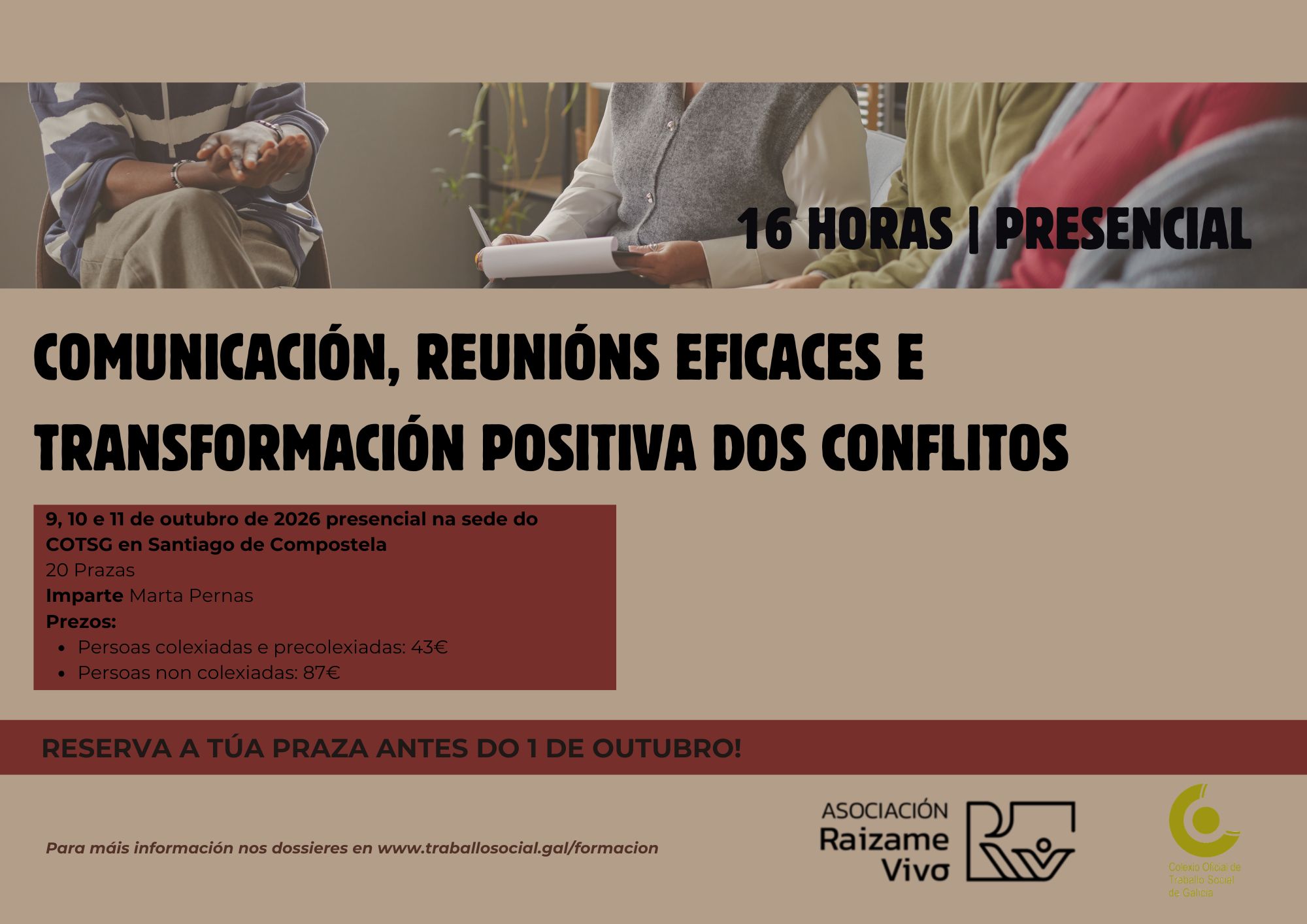 Comunicación, reunións eficaces e transformación positiva dos conflitos
